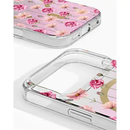 iDeal Fashion Mirror Case MagSafe iPhone 17 Pro / 18 Pro Rose Blush Floral