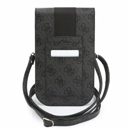 Guess PU 4G Stripe Metal Logo Taška na Telefón čierna