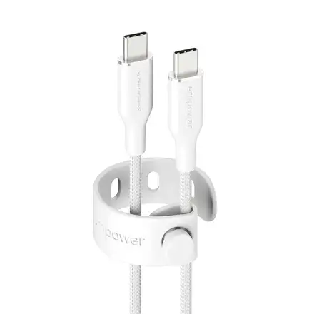PanzerGlass kábel EMPOWER Racing USB-C to USB-C 1.2m 60W - White