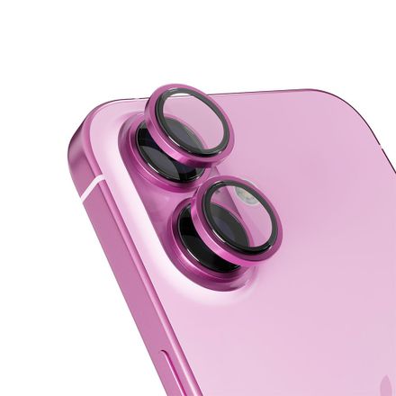 iStores by Epico Aluminium Lens Protector pro Apple iPhone 16 / 16 Plus - ružová