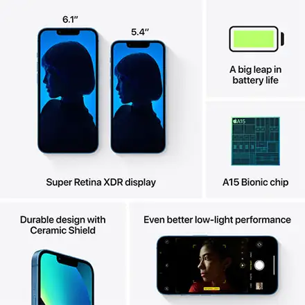 iPhone 13 256 GB modrá *Použitý s DPH - Trieda B*