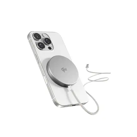 iStores by Epico UltraBase Qi2 Mag+ bezdrôtová nabíjačka EO50 - strieborná