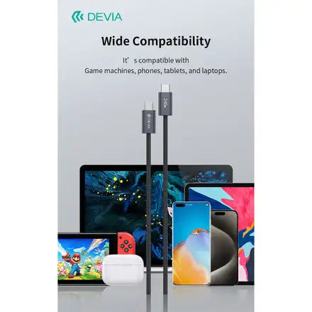 Devia kábel USB-C Extreme Speed Series 240W Cable 2m - Black