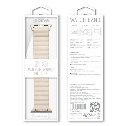 Devia remienok Deluxe Series Sport3 Silicone Magnet Band 44/45/46mm - Starlight