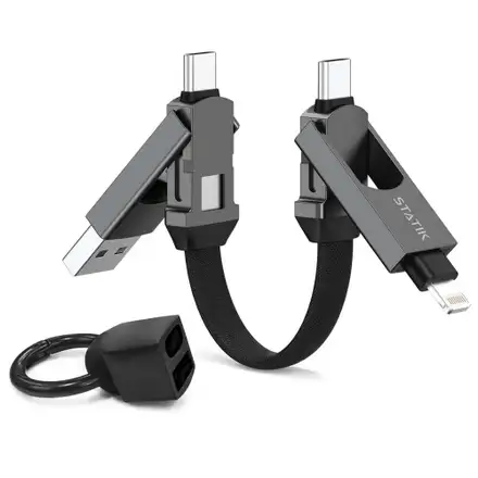 KeySmart Statik HexCharge - univerzálny USB kábel