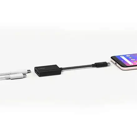 Belkin RockStar USB-C Audio + Charge Adapter - Black