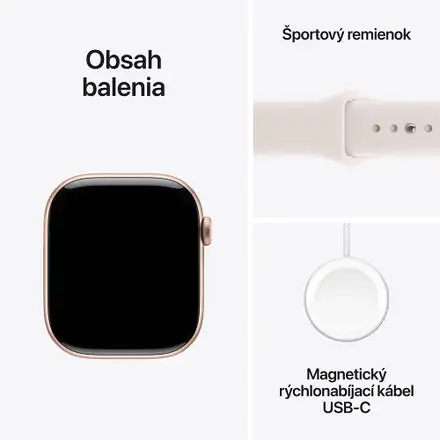 Apple Watch Series 11 GPS + Cellular 42mm Ružový zlatý hliník so svetlo ružovým športovým remienkom - M/L