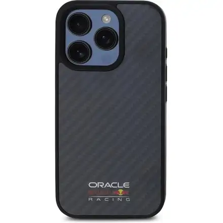 Red Bull Carbon Shiny MagSafe Zadný Kryt pre iPhone 16 Pro Max čierny
