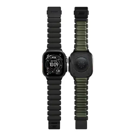 Nomad remienok Stratos pre Apple Watch 44-49mm - Forest Green/Black Hardware