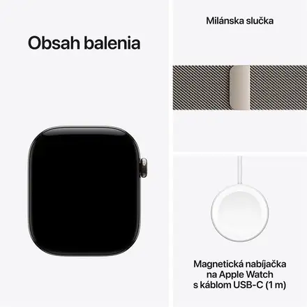 Apple Watch Series 12 GPS + Cellular 42mm Natural Titanium Case with Natural Milanese Loop
