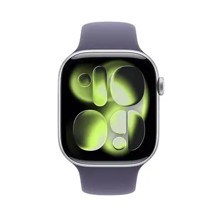 Apple Watch Series 11 GPS 42mm Strieborný hliník s hmlisto fialovým športovým remienkom - M/L