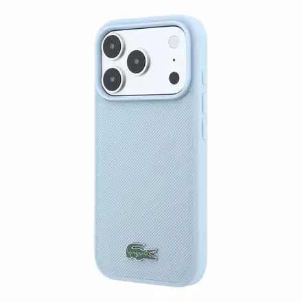 Lacoste PVC Iconic Petit Pique Metal Logo MagSafe kryt iPhone 18 Pro modrý