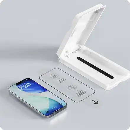 Devia ochranné sklo Van Series Crystal Diamond pre iPhone Air - Black Frame