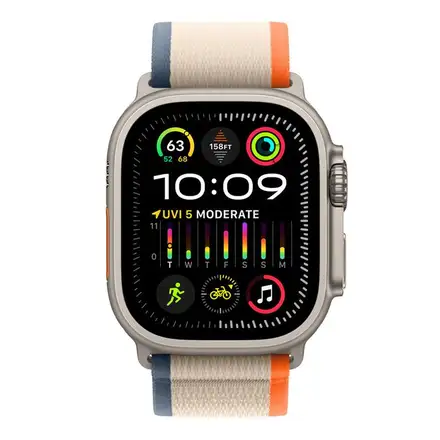 Apple Watch 49mm Orange/Beige Trail Loop - S/M