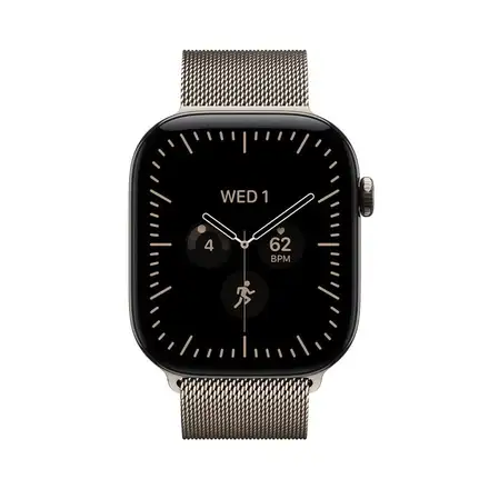 Apple Watch Series 12 GPS + Cellular 42mm Natural Titanium Case with Natural Milanese Loop