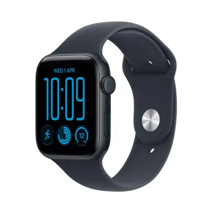 Apple Watch SE 3 GPS 40mm Midnight Aluminium Case with Navy Blue Sport Band - S/M