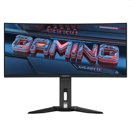 GIGABYTE MO34WQC2 GAMING Monitor 34" WQHD 3440x1440, OLED 1800R, 240Hz, 2xHDMI, DP, USB-C PD, USB HUB, Speakers