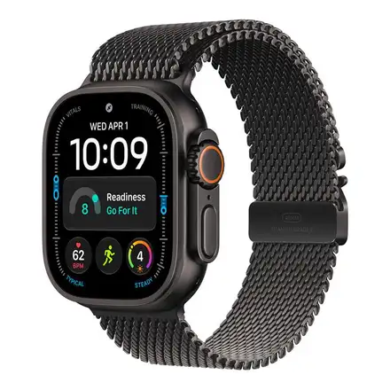 Apple Watch 49mm Black Titanium Milanese Loop - Small