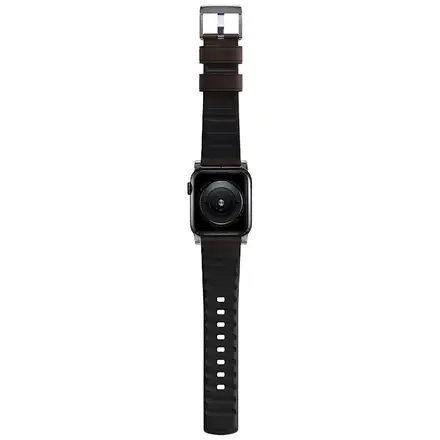 Nomad kožený remienok pre Apple Watch 44-49mm - Active Pro Brown/Silver Hardware