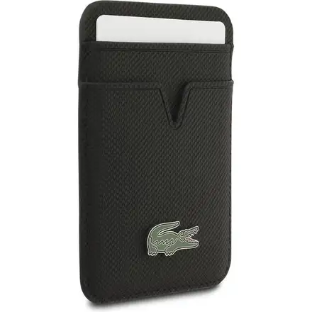 Lacoste Iconic Petit Pique MagSafe kryt + peňaženka iPhone 17 Pro Max čierny