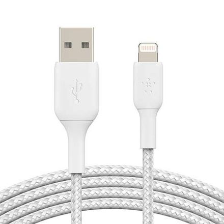 Belkin kábel Boost Charge Braided USB-A to Lightning 2m - White