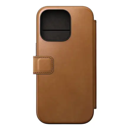 Nomad puzdro Modern Leather Folio Magsafe pre iPhone 16 Pro - English Tan