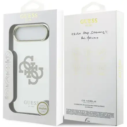 Guess PC/TPU Mirror 4G Glitter Logo MagSafe kryt iPhone Air zlatý