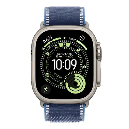 Apple Watch Ultra 3 GPS + Cellular 49mm Prírodný titán s modrým trailovým ťahom - M/L *Rozbalený*