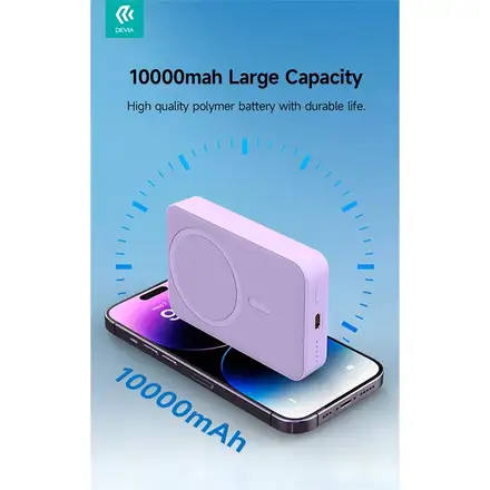Devia powerbank Smart Series Magnetic Wireless 10.000 mAh PD 20W - Black