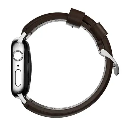 Nomad kožený remienok pre Apple Watch 44-49mm - Traditional Brown/Silver Hardware