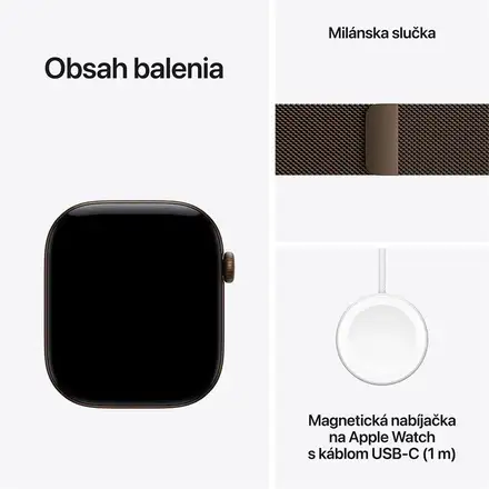 Apple Watch Series 12 GPS 42mm Dark Bronze Aluminium Case with Dark Bronze Milanese Loop