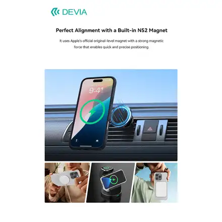 Devia kryt Ripple Magnetic Shockproof TPU Case pre iPhone 16 Pro Max - Black
