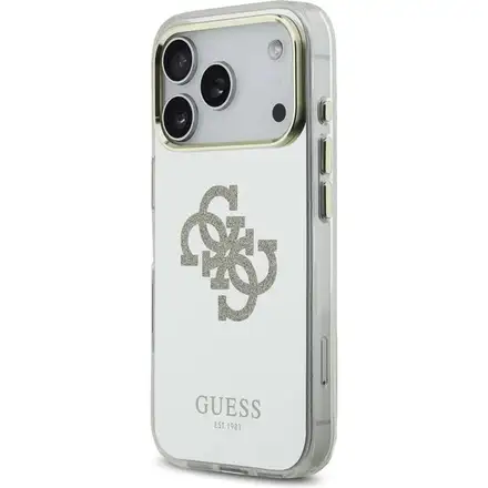 Guess PC/TPU Mirror 4G Glitter Logo MagSafe kryt iPhone 17 Pro Max zlatý