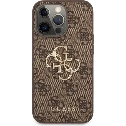 Guess PU 4G Metal Logo kryt iPhone 13 Pro Max hnedý