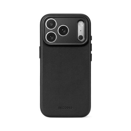 Decoded kryt Leather Case Magsafe pre iPhone 18 Pro - Black