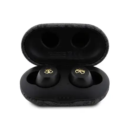 Guess PU 4G Metal Logo TWS Bezdrôtové Slúchadlá čierne