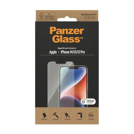 PanzerGlass ochranné sklo Classic Fit AB pre iPhone 16e/14/13/13 Pro - Clear