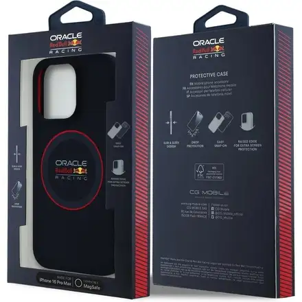 Red Bull Silicone Red Ring MagSafe Zadný Kryt pre iPhone 16 Pro Max modrý
