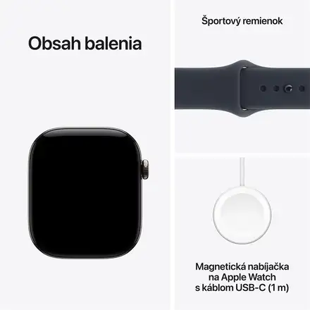 Apple Watch Series 12 GPS + Cellular 42mm Natural Titanium Case with Navy Blue Sport Band - S/M
