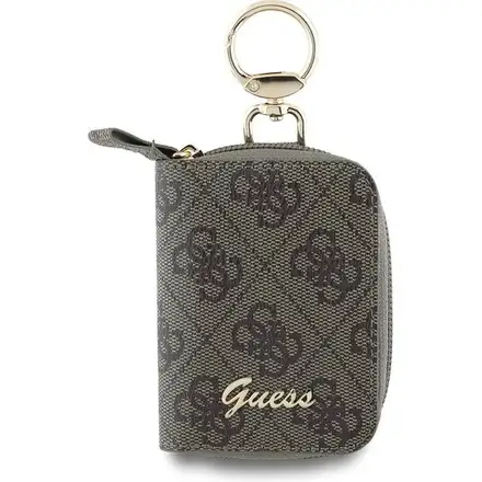 Guess PU 4G Script Logo Kľúčenka Brown hnedá