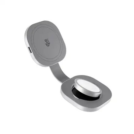 Epico UltraBase Qi2 25W 2in1 Fold Metal Mag+ Wireless Charger EF35 - silver