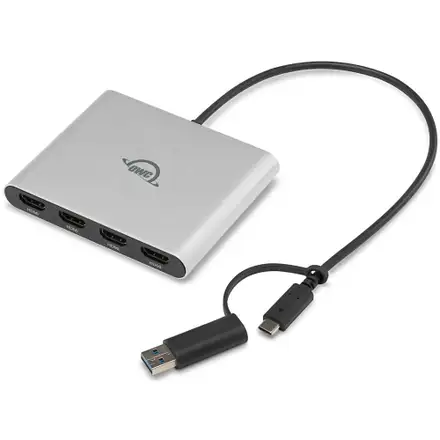 OWC USB-C Quad HDMI 4K Display Adapter - Silver