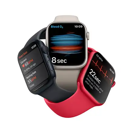Apple Watch Series 8 GPS 45mm puzdro z temne atramentového hliníka *Použitý s DPH - Trieda C*