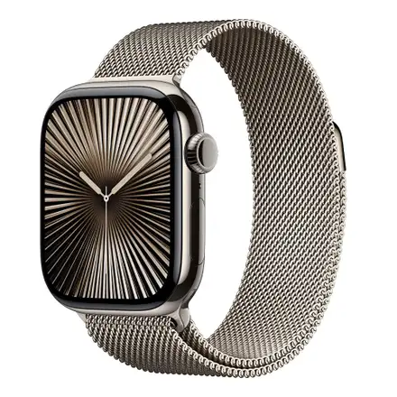 Apple Watch Series 10 GPS + Cellular 46mm Prírodný titán s prírodným milánskym ťahom - S/M *Rozbalený*