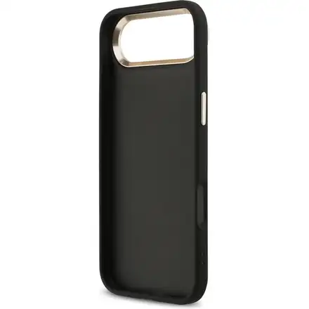 Guess PU Leather 4G Metal Logo Gold Frame kryt iPhone Air čierny