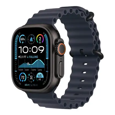 Apple Watch 49mm Navy Ocean Band Extension - Black Titanium Finish
