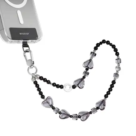SwitchEasy Beaded Wrist Strap + Strap Card - Midnight Heart