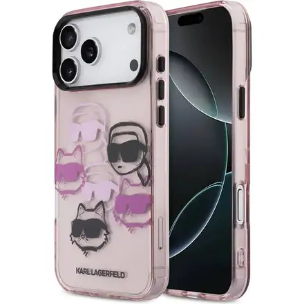 Karl Lagerfeld IML Multi K&CH Heads kryt iPhone 17 Pro Max ružový