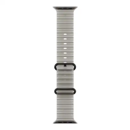 Apple Watch 49mm Translucent Grey Ocean Band - Black Titanium Finish