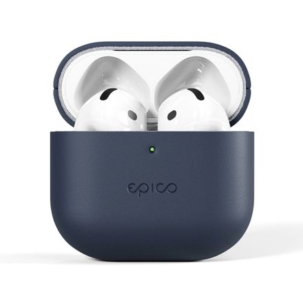 Epico Leather Case Airpods 4/Airpods 4 (ANC) - modrá